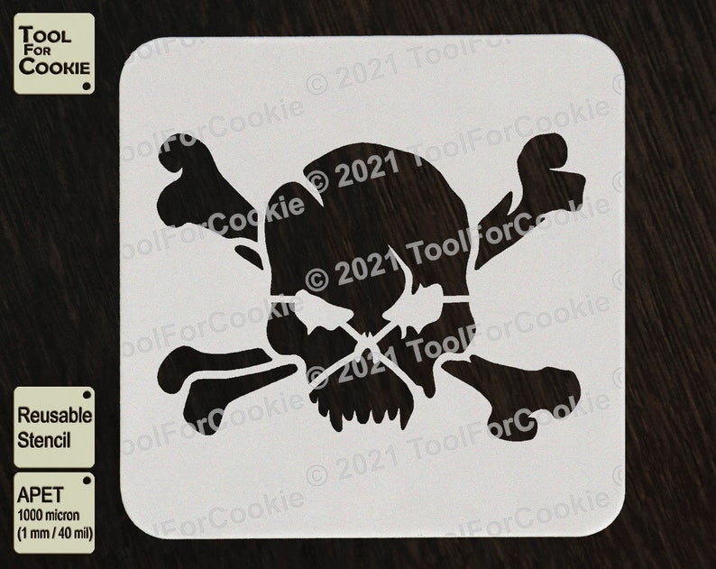 Pirate Skull Stencil - Etsy