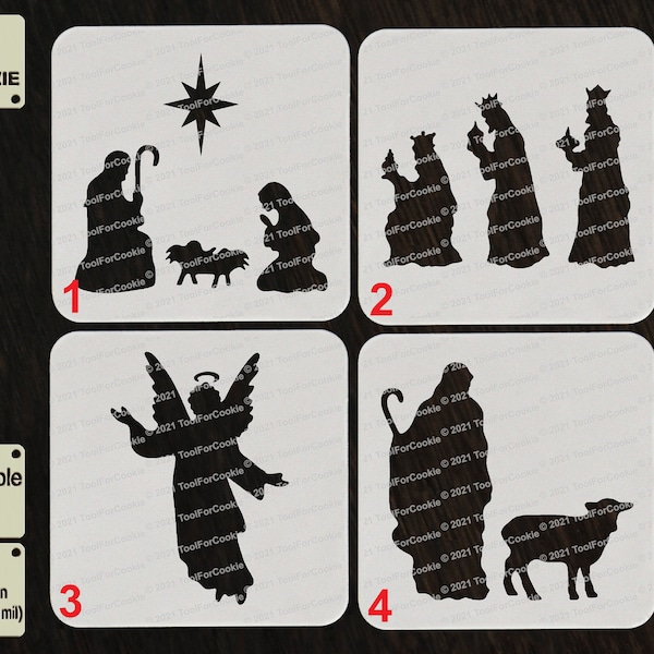 Nativity Stencil - Etsy