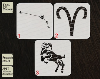 All 12 Zodiac Sign & Symbol Stencils - 8.5 X 11 Inch Sheets For Crafts & Decor