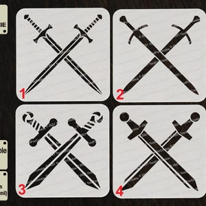 Swords Stencil