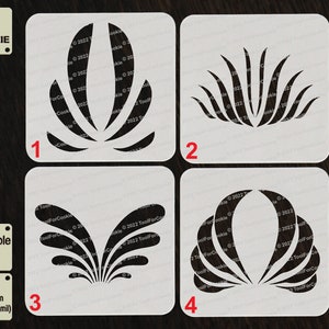 Calligraphical Figures Stencil