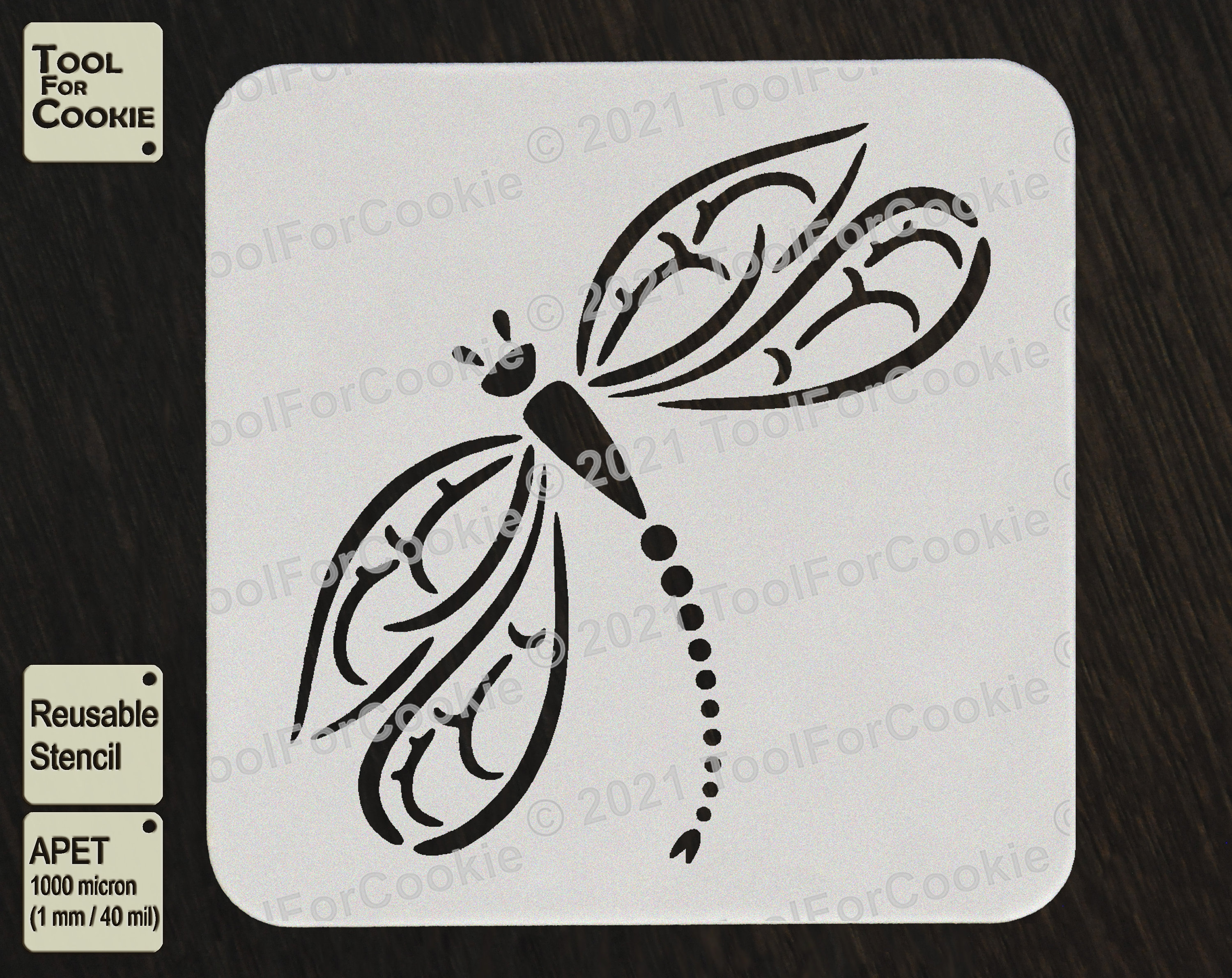 Dragonfly Stencil Custom Stencil Any Font Any Design Any | Etsy