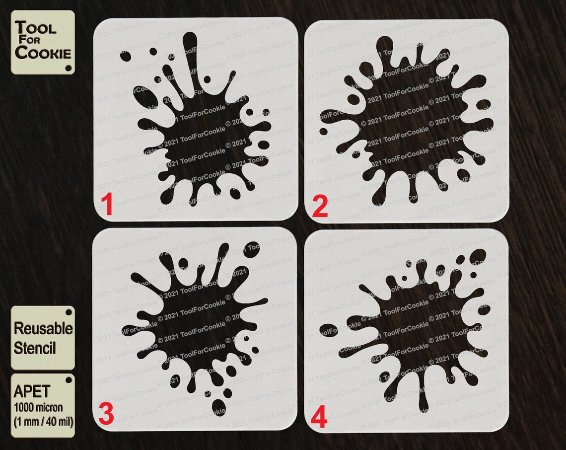 Paint Splatter Stencil Etsy