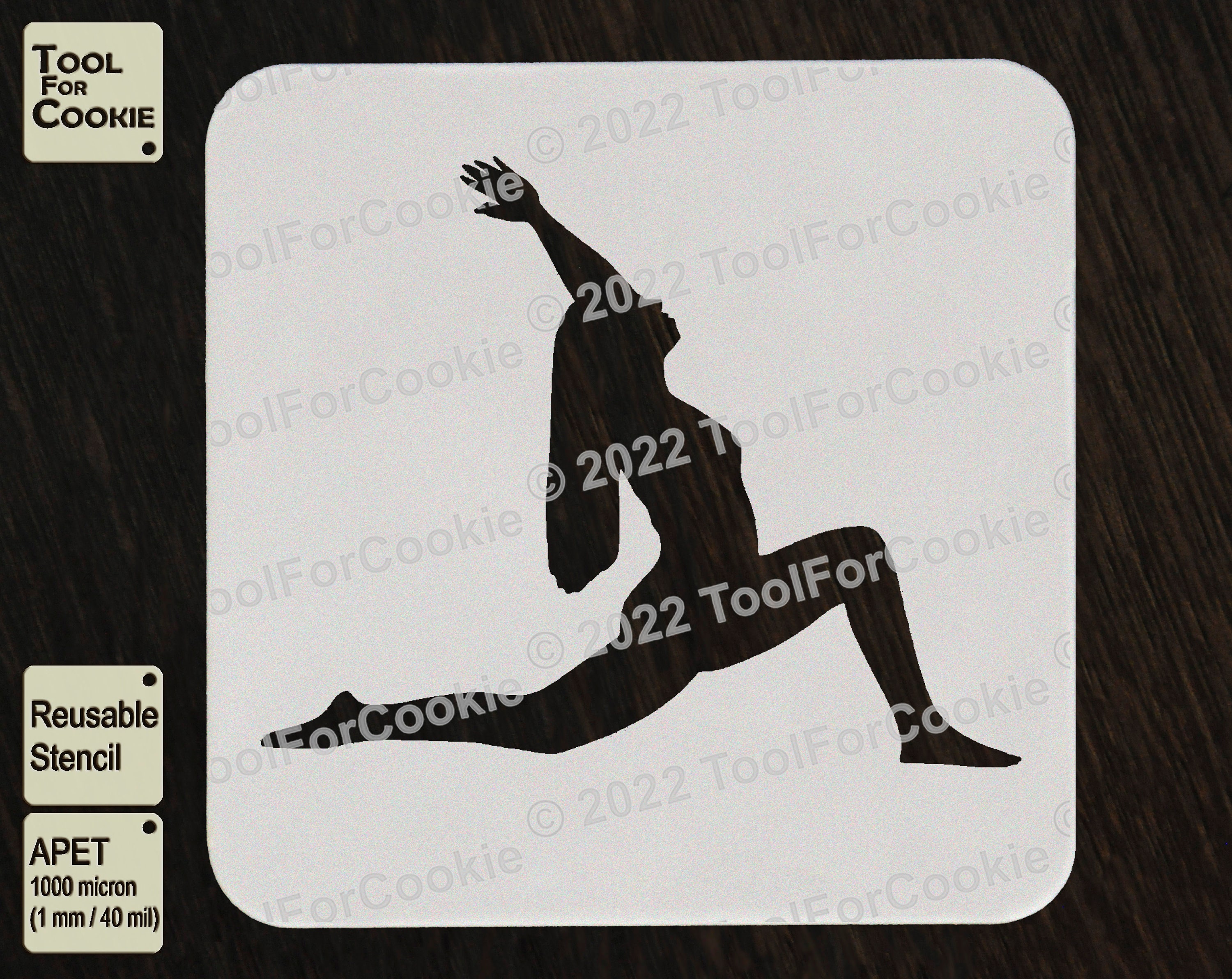 Yoga Pose Stencil | Etsy
