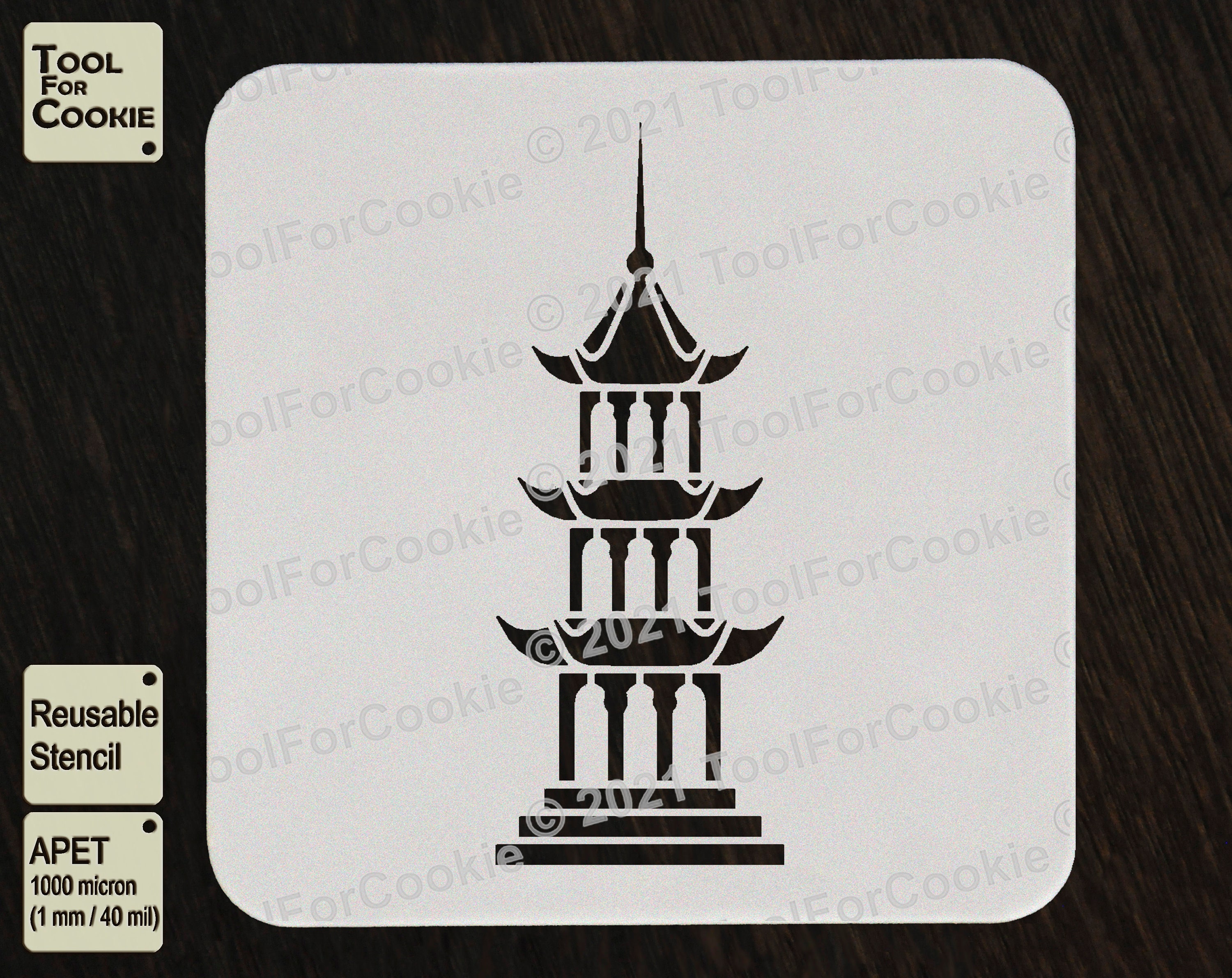 Asian Pagoda Stencil - Etsy