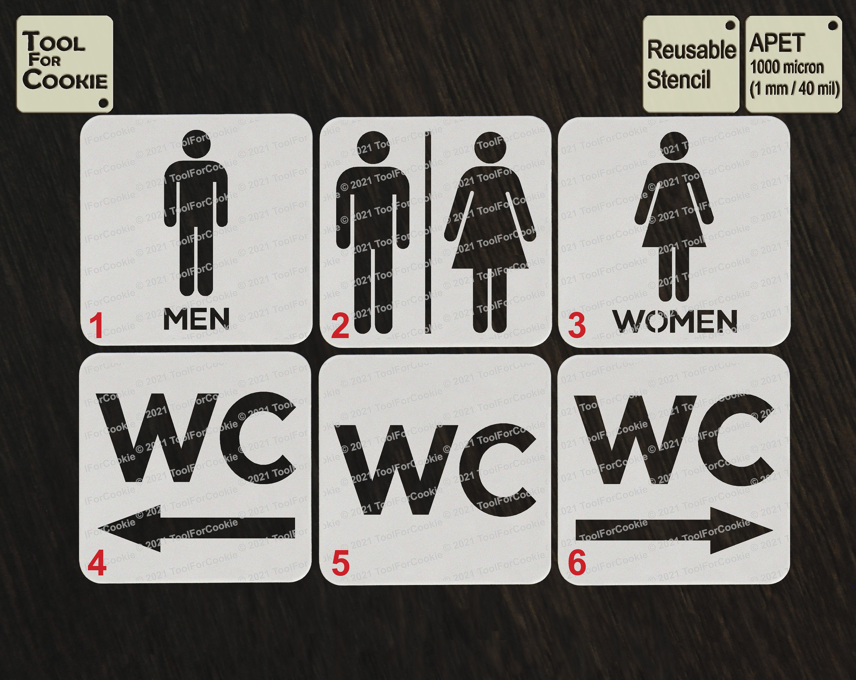 Restroom Stencil WC Icon Stencil Toilet Sign Stencil Etsy Australia