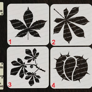 Chestnut Leaf Stencil, Custom Stencil, Leaf stencil, Chestnut Stencil