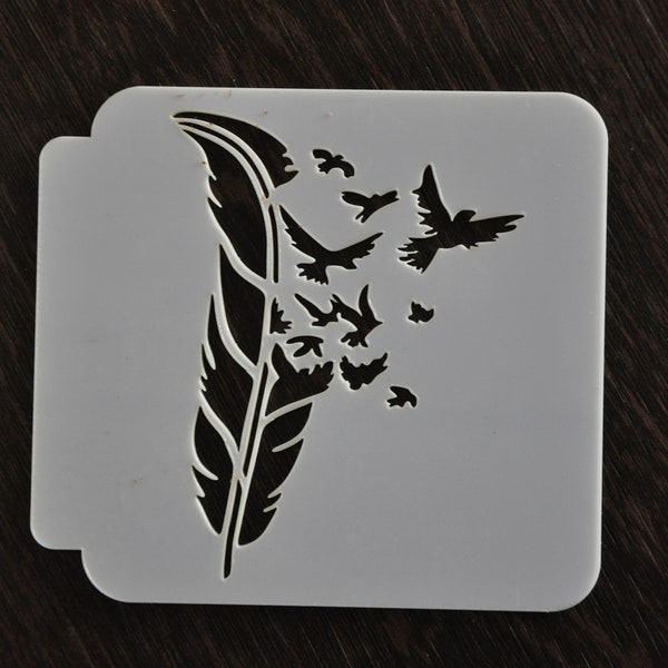 Large Feather Stencil Etsy large-feather-stencil-etsy