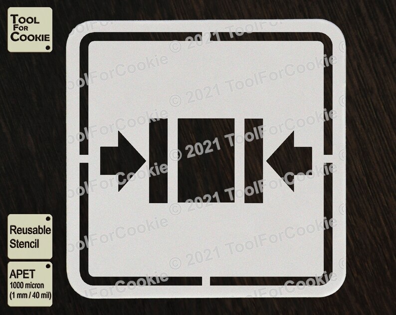 Packaging Symbols Stencil Clamp Here Flamable Stacking Etsy