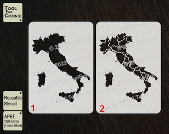 Plantilla de Italia, plantilla de mapa de Italia