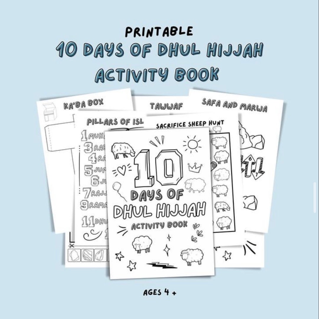 Dhul Hijjah Activity Book for Lids, Printable Etsy