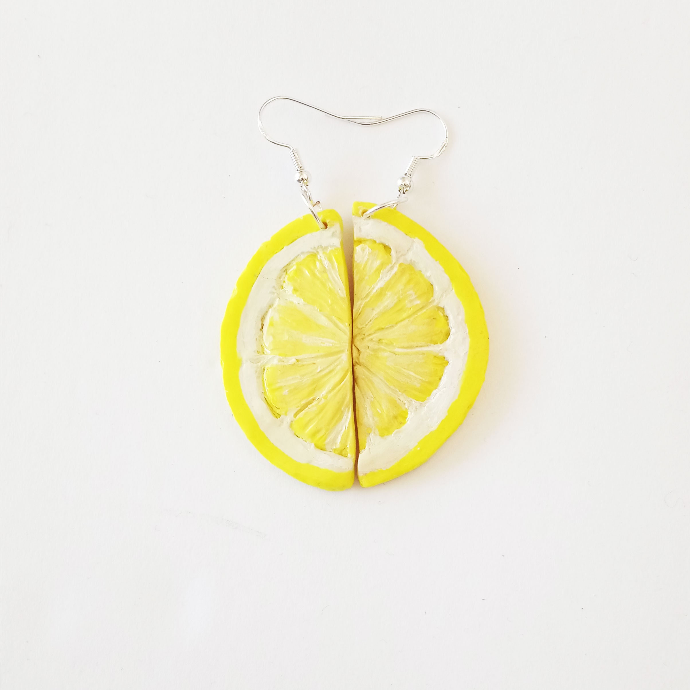 Fruit Earrings Lemon Slice Earrings Polymer Clay Lemon Etsy UK