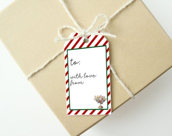Merry Christmas tags| editable Christmas gift tags |  Instant download| Tags PDF 2X3inches|