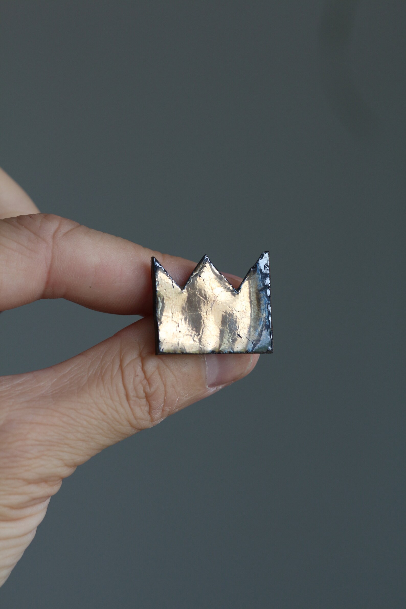 METALLIC KRONE Keramik Pin Rustikale Bronze Gold Farbe | Etsy