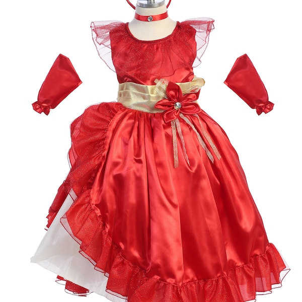 Elena Dress / Disney Inspired Princess Elena of Avalor Inspired Costume / Ball gown style for toddler, child, girl Princess Costume
