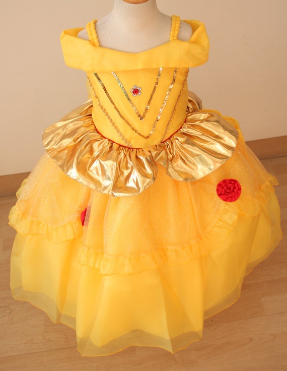 Princess Belle Dress for Birthday Costume or Photo Shoot Belle