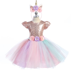 Unicorn Tutu Dress - unicorn birthday dress - unicorn horn - unicorn outfit - birthday dress - halloween costume - unicorn birthday outfit