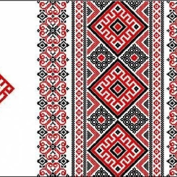 Ukrainian wedding towel, table runner, tablecloth cross stitch pattern PDF - Embroidery PDF - Cross stitch chart - Vintage ornament pattern