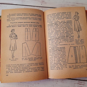 56s Ukrainian vintage sewing book  - Illustratedbook of sewing - dress patterns - dressmaking book - Sewing guide patterns diagrams tutorial