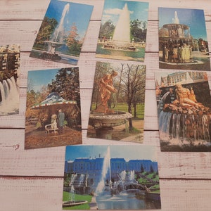 Landscapes of Soviet-era cities - postcards with retro cities - Set of 24 Soviet vintage postcards - Landscapes of cities