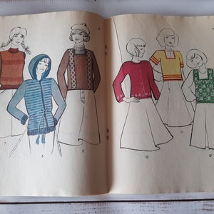 Vintage book of crocheting - Tunisian knitting - A Step By Step Guide - Vintage knitting book - llustrated book - crocheting patterns