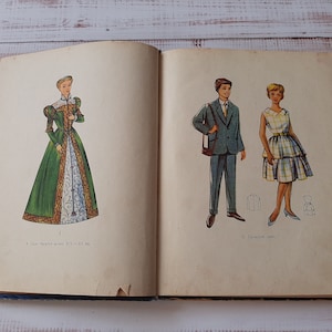 62s Ukrainian vintage sewing book - illustrated book of sewing - Sewing guide patterns diagrams tutorial