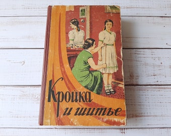 50s Ukrainian vintage Illustrated sewing book - Dressmaking guide with dress patterns