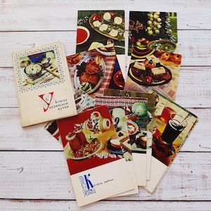 Postales antiguas con muchas recetas de la cocina tradicional ucraniana (15 unidades)