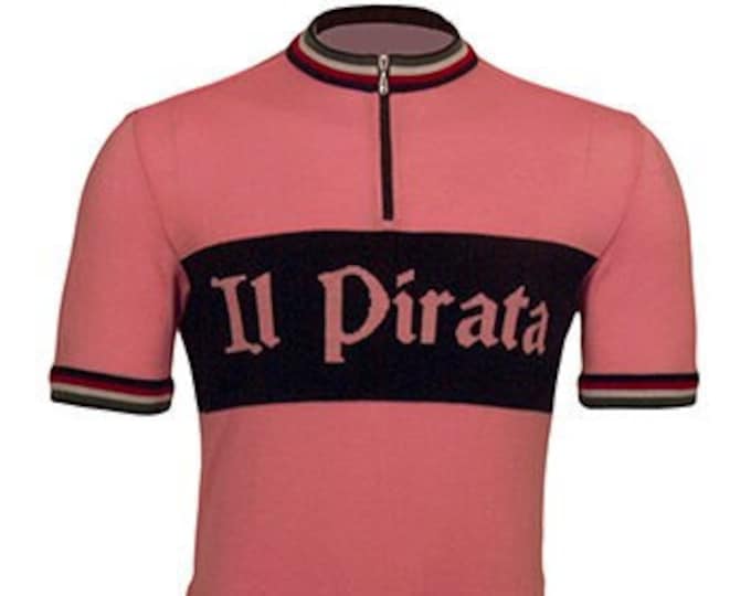 Marco Pantani 'Il Pirata' Merino Wool Cycling Jersey - short & long sleeve options