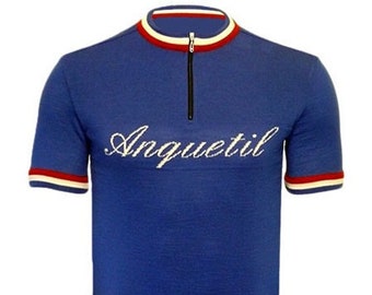 Jacques Anquetil Merino Wolle Radtrikot - Kurz- oder Langarm erhältlich