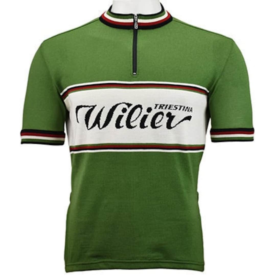 Maillot ciclista de lana merino Wilier Triestina manga corta y larga disponible para conmemorar esta clasica marca italiana Etsy Espana
