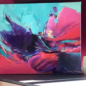 Dipinto astratto 55x46cm in pittura acrilica
