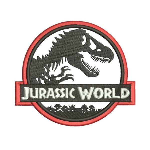 Jurassic World Applique Embroidery Design Embroidery Machine Instant Download