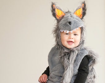 Big Bad Wolf Costume Halloween Costume for Kids Sizes Baby Toddler Adorable Baby Animal Fairy Tale Costume | Halloween Delivery Guaranteed |
