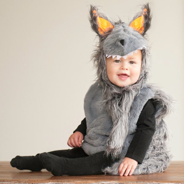 Big Bad Wolf Costume Halloween Costume for Kids Sizes Baby Toddler Adorable Baby Animal Fairy Tale Costume | Halloween Delivery Guaranteed |