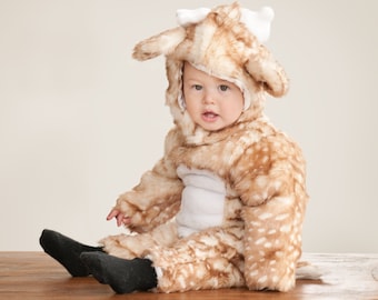 Baby Deer Costume Halloween Costume for Kids Sizes Baby to Toddler Adorable Bambi Fawn Baby Animal | Halloween Delivery Guaranteed |