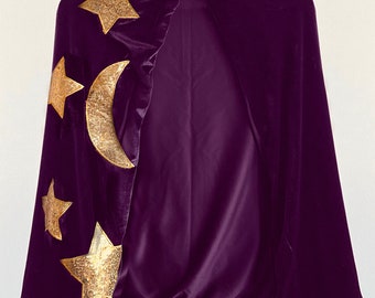 Kids Wizard Magician Magical Cape Cloak for Halloween and Dress Up Magic Cape For Boys and Girls (Cape Only)