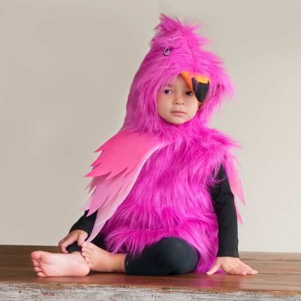 Baby Flamingo Costume Halloween Costume for Kids Baby Toddler Sweet Baby Bird Animal Pink Flamingo | Halloween Delivery Guaranteed |