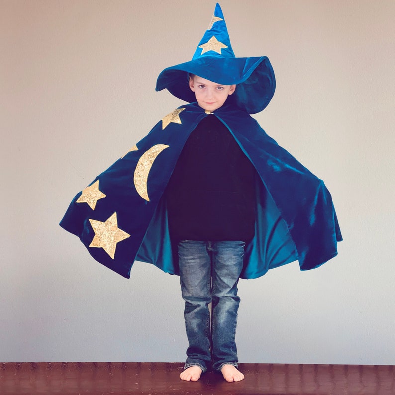 Kids Wizard Magician Magical Cape Cloak for Halloween and Dress Up Magic Cape For Boys and Girls Cape Only image 6