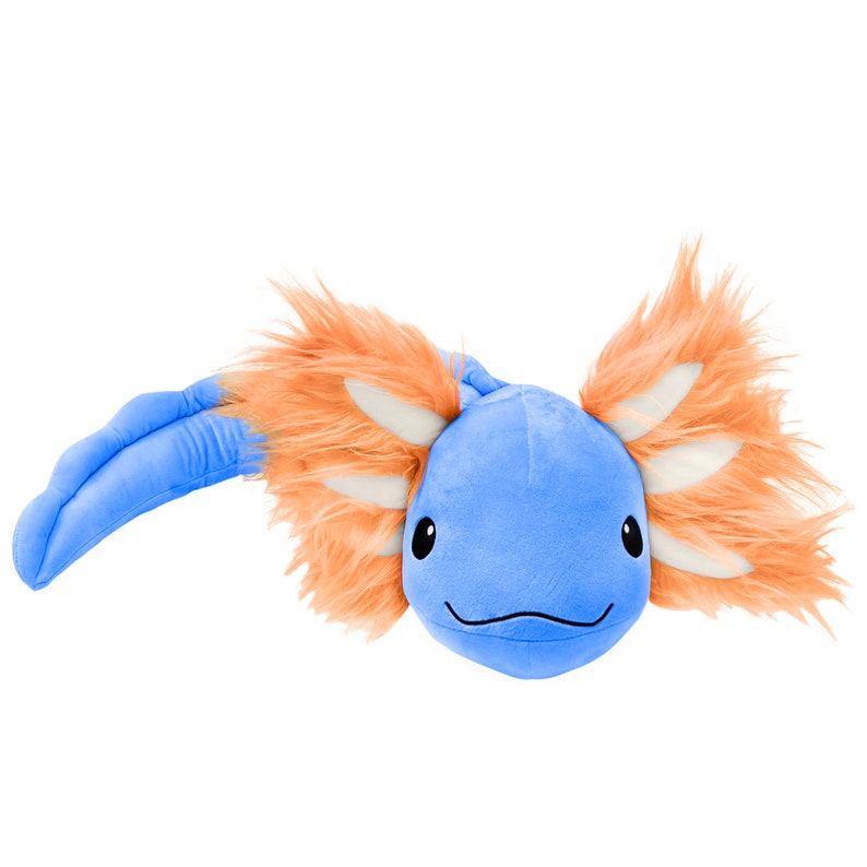 Adorable 4lb Weighted Axolotl Plushie 30 Inches Long, Realistic, Weighted, and Pink Perfect Huggable Stuffie Companion Blue