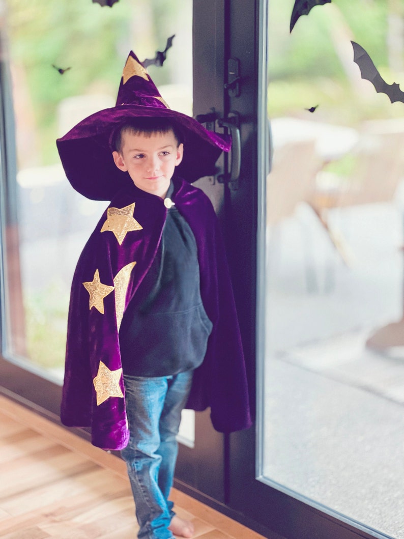 Kids Wizard Magician Magical Cape Cloak for Halloween and Dress Up Magic Cape For Boys and Girls Cape Only image 7