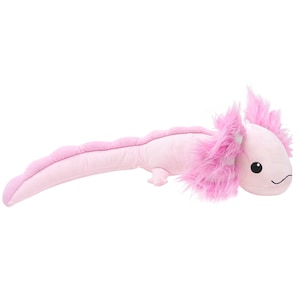 Adorable peluche de axolotl ponderado de 4 libras: 30 pulgadas de largo, realista, ponderado y rosa Compañero perfecto y abrazable de Stuffie imagen 5