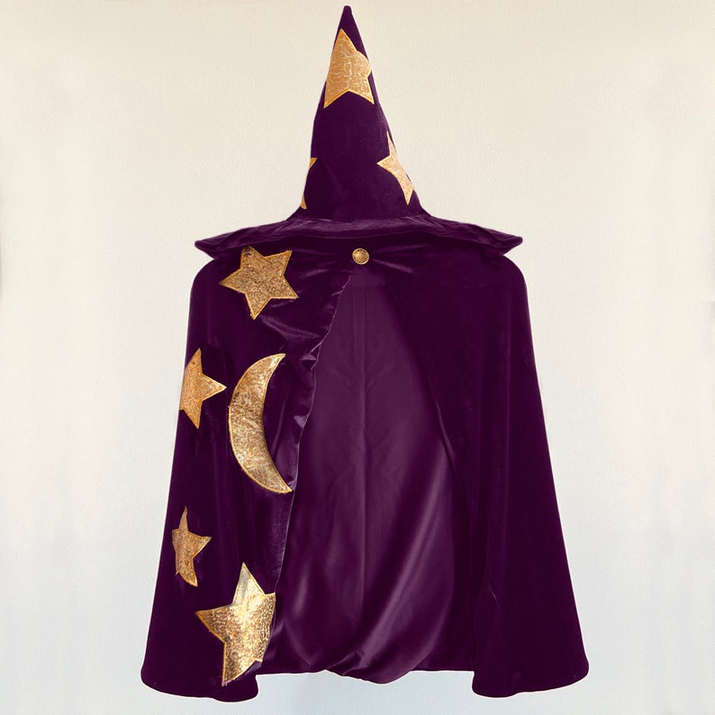 Kids Wizard Magician Magical Costume and Hat for Halloween and Dress Up Magic Cape For Boys and Girls Halloween Delivery Guaranteed image 7