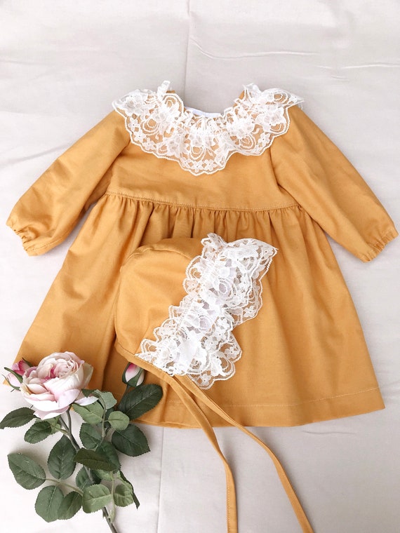 white christmas dresses Yellow Cotton Poplin A-Line Deep Neck Maxi Tier Dress 38