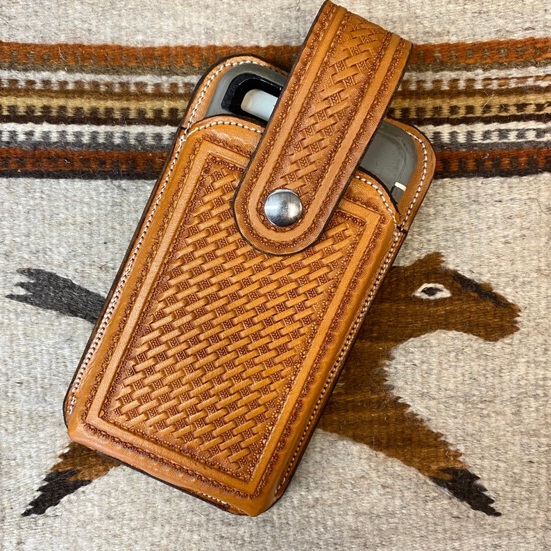 Handmade Leather Smartphone Holster Cell Phone Holster With Etsy