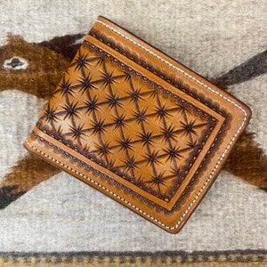 Cartera de cuero genuino, 8 bolsillos para tarjetas, bolsillo para dinero, compartimento secreto,