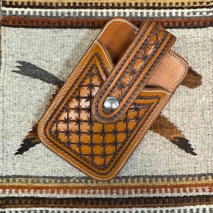 Handmade Leather Smartphone holster, cell phone holster with belt clip, phone holster for samsung/iphone
