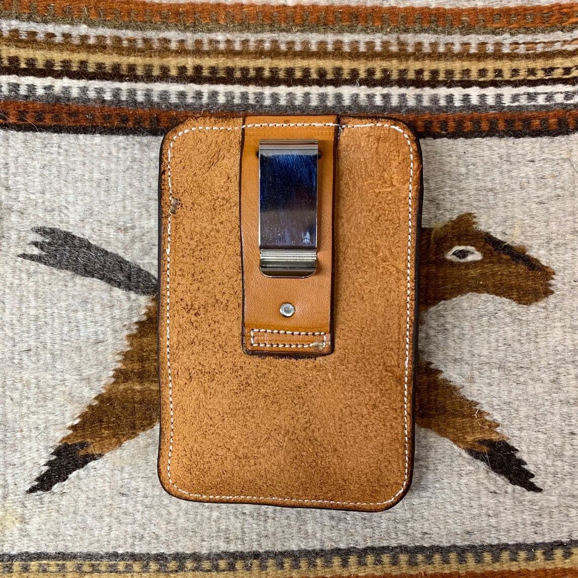 Handmade Leather Smartphone Holster, Cell Phone Holster With Belt Clip