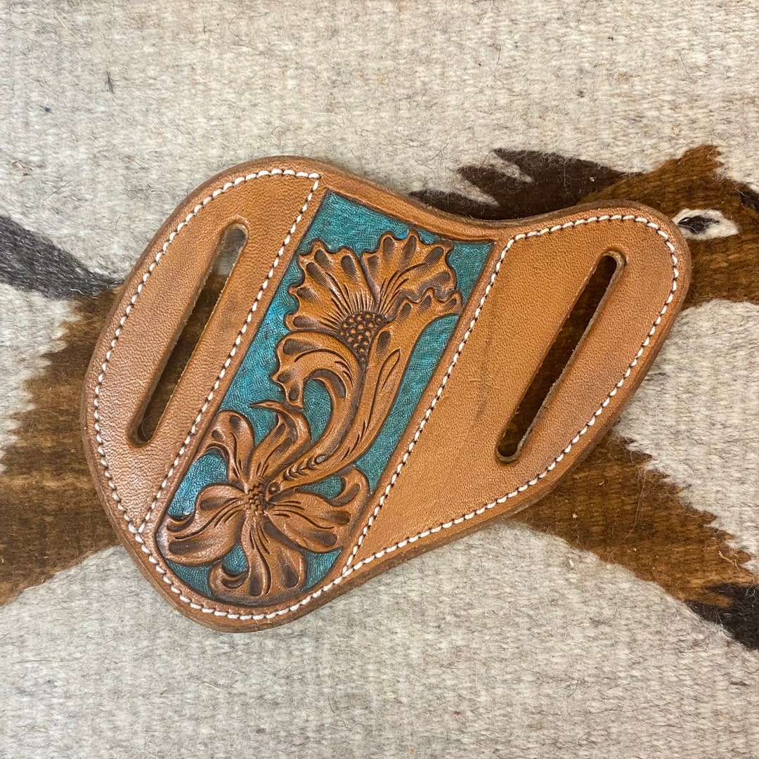 2 Loop Trapper Slanted Pancake Knife Case Right of Left Hand Etsy