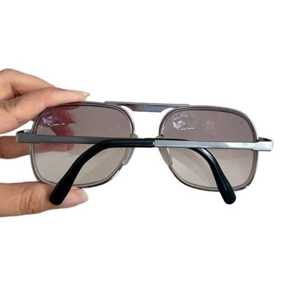 Vintage Silhouette Rectangular Aviator Glasses Fr… - image 8